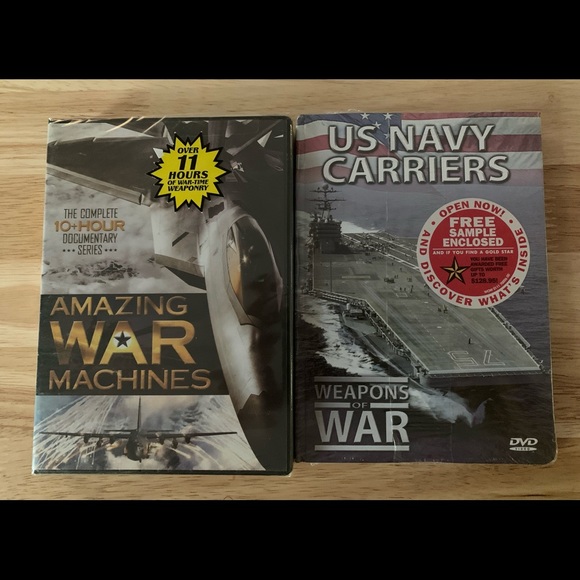 Two New Sealed DVDs Amazing War Machines and US Navy Carriers - Picture 1 of 2